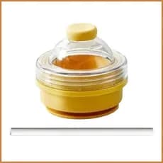 Molde De Bola De Gelo 325ml , Silicone À Prova De Vazamento , Reutilizável Com Canudo E Tampa , Esfera , Copo Para Leite