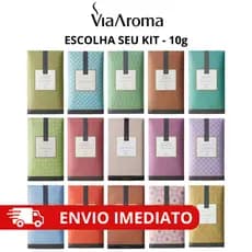 Kit Sachê Perfumado Via Aroma 10g Para Automóvel Roupeiros Gavetas Closet Bolsa