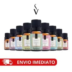 Kit com 2 Essências Via Aroma para aromatizador difusor elétrico 10ml Aromatizante fragâncias