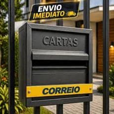 Caixa De Correio Carta Horizontal Para grade e portão moderna