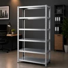 Estante De Aço 6 Prateleiras 198x90cm Multiuso Galvanizada Suporta Até 180kg