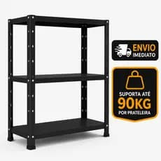 Estante De Aço Armário Multiuso 60cm 3 Bandejas Resistente