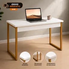 Mesa Escrivaninha Industrial 90x45cm Para Computador Notebook Escritório Home Office