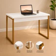 Mesa Escrivaninha Industrial 90x45cm Para Computador Notebook Escritório Home Office
