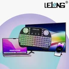 Teclado Sem Fio Controle Para TV Box⁄Smart⁄Pc Iluminado Luz LED
