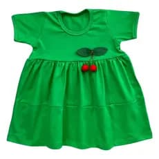 Vestido manga curta bebê 3 meses a meninas de 5 anos infantil 100% algodão