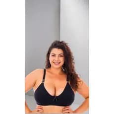 Kit Sutiã Básico Plus Size Sem Bojo Tecido Duplo Seio Alça Reforçada Grossa CONFORT