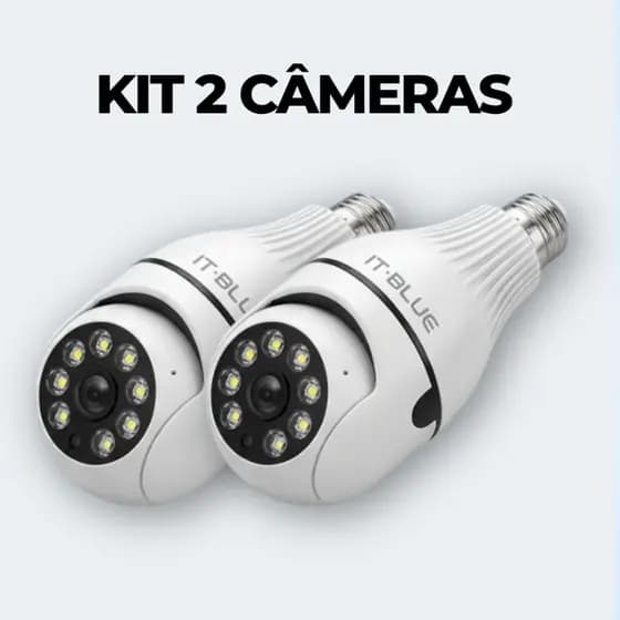 Kit Câmeras Segurança Lâmpada 360 Wifi Ip Hd Visão Noturna B17