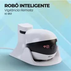 Câmera pet robô Com Voz Visão Noturna Auto Carregamento ebo se