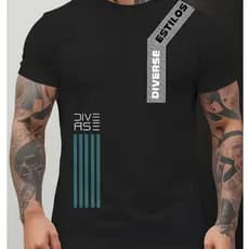 Camiseta Masculina Sport Estilos Street Wear, Camiseta Masculina 100% Algodão Premium