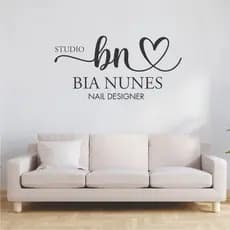 Adesivo de parede personalizado 🖼️✨ logo salão de beleza 💇‍♀️ manicure 💅 sobrancelhas 👁️ cílios 🌸 micropigmentação 🎨 16