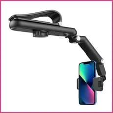 Suporte Para Viseira Solar De Carro , Telefone E , 360 Graus Ajustável , Clipe De Montagem De Celular mubow1br