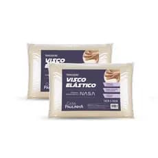 Kit 2 Travesseiros Nasa Viscoelástico Antibactericida e Antialérgico 70cm x 50cm