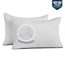 Kit 2 Protetores Impermeáveis p/ Travesseiro Premium SUPER SILENCIOSO Jacquard 100% Impermeável