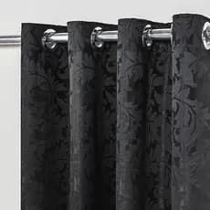 Cortina Jacquard Adamascado 2,70m x 1,70m Ilhós Cromados para Sala, Quarto, Escritório com 2 Partes