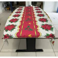 Toalha De Mesa Natal 6 Lugares 2,00 X 1,45m Estampada Natalina Direto fabrica