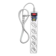 iCLAMPER Energia 5 Tomadas LCF Transparente Filtro de Linha e Protetor Elétrico DPS Bivolt