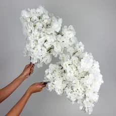 Kit 10 a 40 Flores 45cm Flor Cerejeira artificial Decoração Casa -A-520 Branco