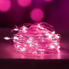 Fio De Fada 5 M Sem PILHA Luzes Led Fada Para Decoração Casa Natal Casamento Pink - TS802243 ROSA