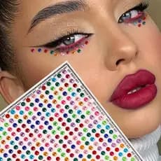Cartela de Strass 5mm Adesiva Artesanato Meia Pérola Scrapbook Unhas Maquiagem Carnaval - FY802120