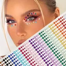 Cartela de Strass 5mm Adesiva Artesanato Meia Pérola Scrapbook Unhas Maquiagem Carnaval - FY802121