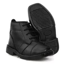 Bota Botina Infantil Casual Formal Couro Legitimo Criança Confortavel Leve