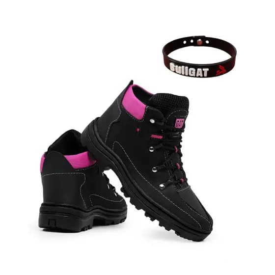 Bota Feminina Modelo Adventure para Caminhadas Trilhas Estilosa e Confortável + Pulseira Marca Bullgat