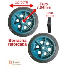 kit 2 Roda Carrinho De Mão DobráveL bagagem 80kg carga para Maleiro Praia Feira Sacoleira Compra botijão gás
