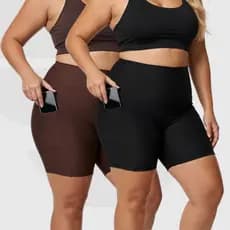 Kit 2 Bermudas Plus Size Fitness Academia Corrida Yoga Caminhada Feminino MidiSize