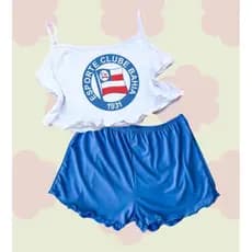 BABY DOLL TIME  SHORT COLOR. PRETO, VERMELHO E AZUL.
