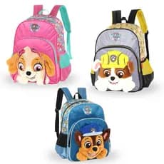 Mochila De Costas Média Infantil Pelucia Patrulha Canina Skye Rubble Chase Escolar Passeio Original