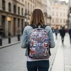 Mochila Costas Adulto Juvenil Feminina Winth Estampada Escolar Passeio Faculdade