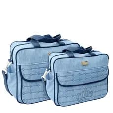 Kit Bolsa Maternidade POP 2 Peças Grande + Frasqueira Bebê Impermeável com Alça – Saída Maternidade e Passeio