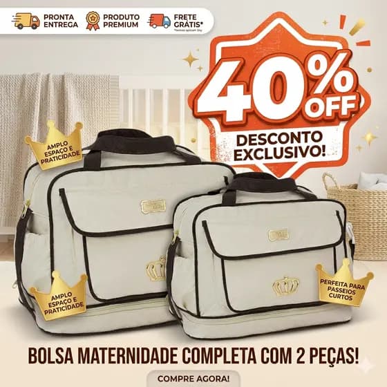 Kit 2 Bolsas Maternidade Impermeável Bolsa + Frasqueira Passeio Viagem Bebê Matelasse Luxo Promoção