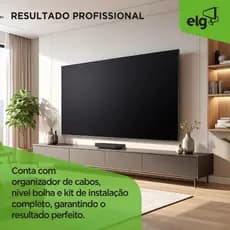 Suporte Articulado de Parede para TV, 50" a 90", Suporte Até 60kg, Distância Ajustável 8-43cm, Preto, A02V8N, ELG
