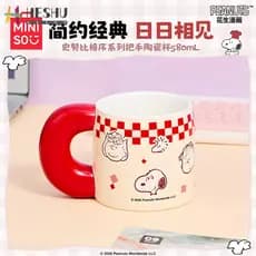 [Frete grátis] Copo de água Copo térmico Copo de café Caneca fofa de desenho animado Snoopy Copo de água Copo de cerâmic