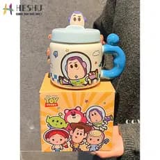 [Frete grátis] Copo de água Copo térmico Copo de café Caneca fofa de desenho animado Copo de água Toy Story Copo de água