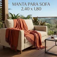 Manta para Sofá Gigante Decorativa 2,40x1,80 Casal em Algodão Premium Direto da Fábrica