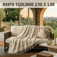 Manta Decorativa Para Sofá Grande 2,40 x 1,80 Estilo Tijolinho – Macia e Resistente
