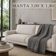 Manta para Sofá Luxo 3,00x1,80m – Moderna, Elegante e Confortável Para Seu Sofá