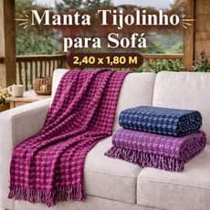 Manta Pra Sofá Tijolinho 2,40 x 1,80 Gigantes Tipo Capa Sofá Algodão