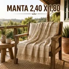 Manta Luxo para Sofá 2,40x1,80 – Conforto Aconchegante e Acabamento Premium