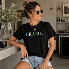 Camiseta Unissex Brasil Copa 2026 Torcedor Blusa Básica Algodão Premium  Envio Rapido