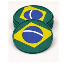 KIT PORTA COPOS BRASIL COPA AINTIDERRAPANTE RESISTENTE AO CALOR