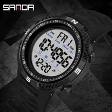 Sanda À Prova D 'Água Relógio Cronógrafo De Luxo Display LedSanda À Prova D 'Água Relógio Cronógrafo De Luxo Display Led