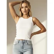 Blusinha Regata Feminina Ribana Canelada Básica Alça Modelo Americana Confortável Premium