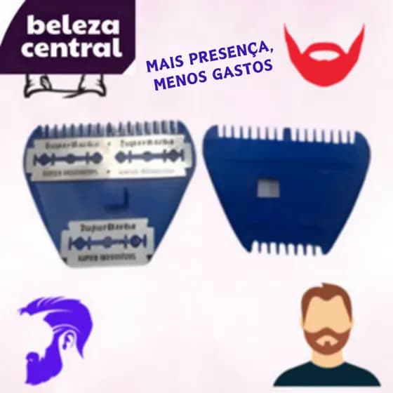 Pente CUIDAR Barba Cabelo Bigode 3 Lâminas - Penteia, CORTA, Apara E Desfia