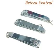 CORTADOR DE UNHA GRANDE (7,8 cm) MÃO E PÉ - COM LIXA - ROBUSTO E RESISTENTE - AÇO INOX - 3 Un