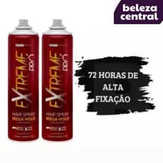 kit 2 Unidades Laquê Fixador Cabelos Mega Hold Extreme Pro Fixador - 400ml