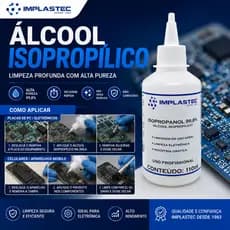 Limpador Isoprop Ideal para limpeza de placas e circuitos 110ML 250ML 500ML